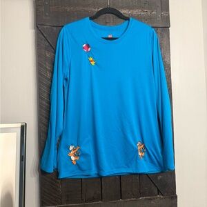 Women’s Bright Blue Winnie The Pooh Long Sleeve Tee